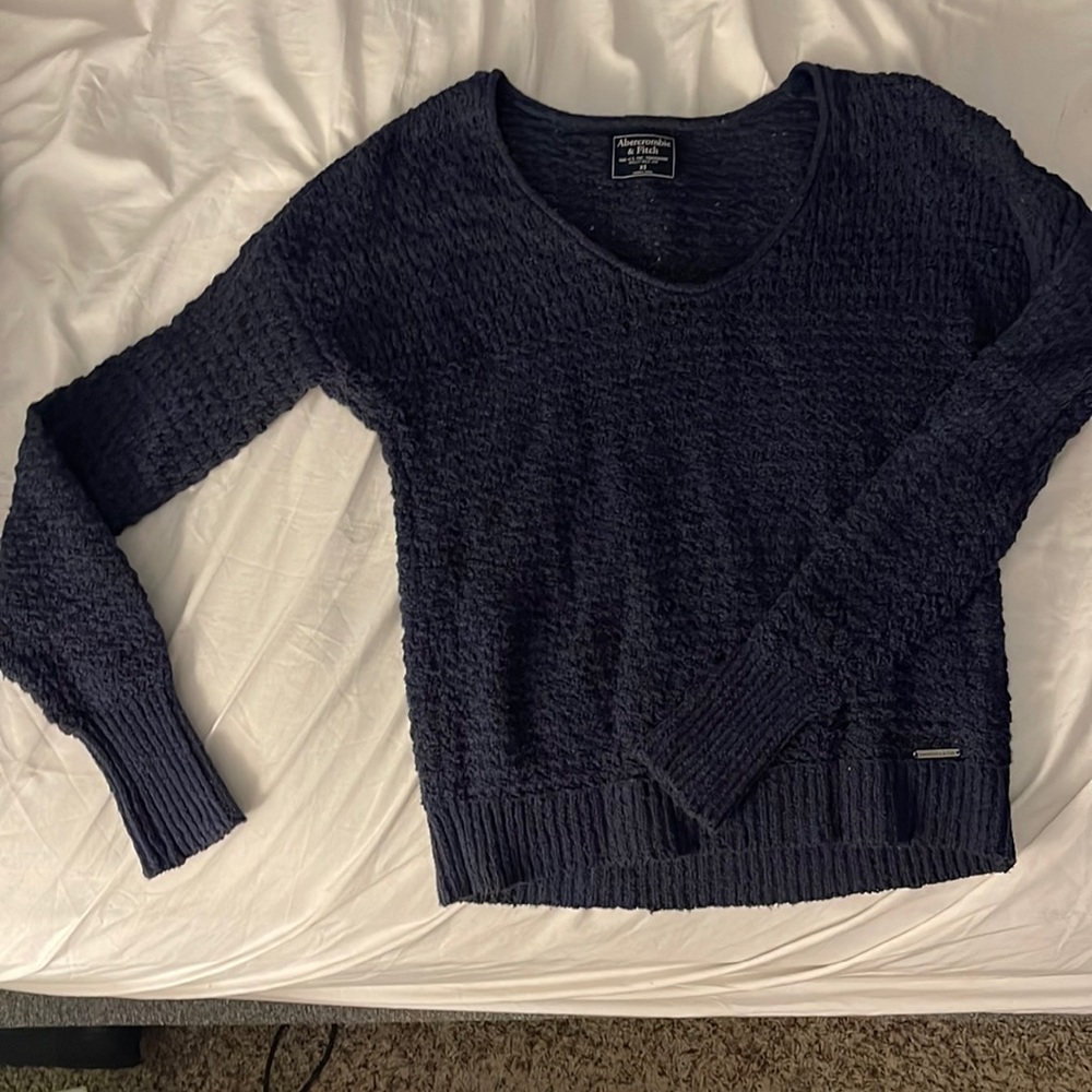 Abercrombie & Fitch Navy Knitted Sweater